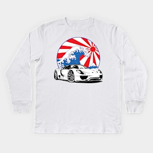 porsche 918 spyder Kids Long Sleeve T-Shirt